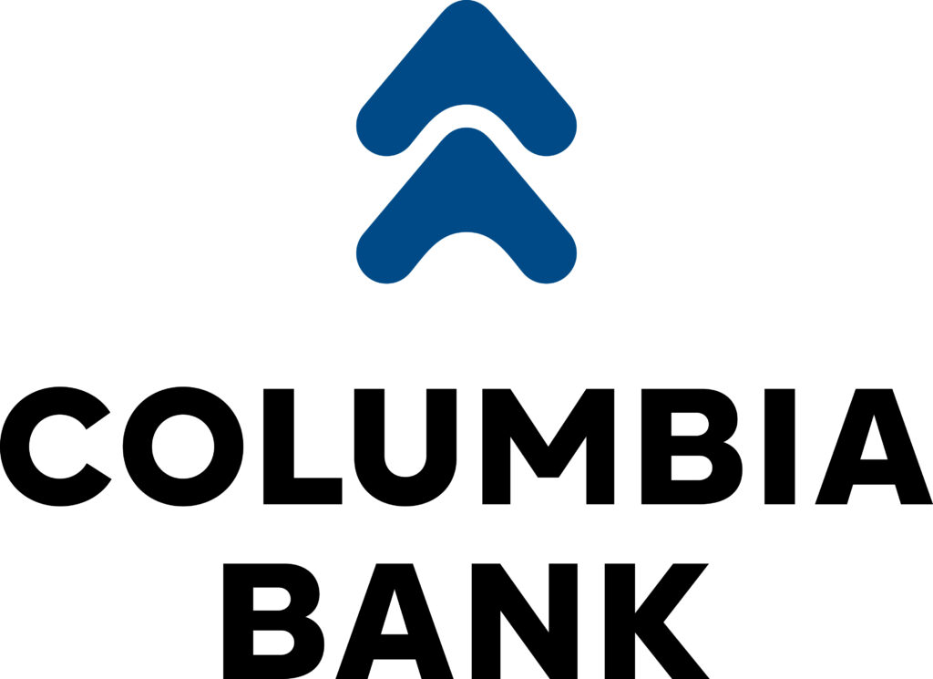 The Columbia Bank Logo indicates their status as health care supporters of Bellingham non-profit Unity Care NW